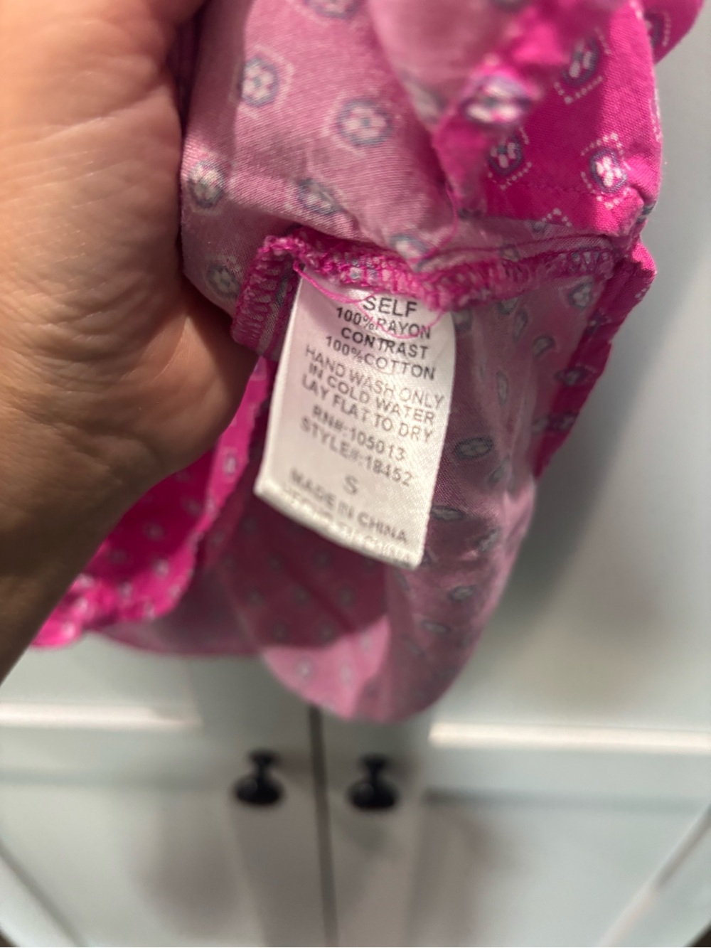 🌸Savanna Jane Bright Pink Patterned Lined Top - Picture 3 of 3